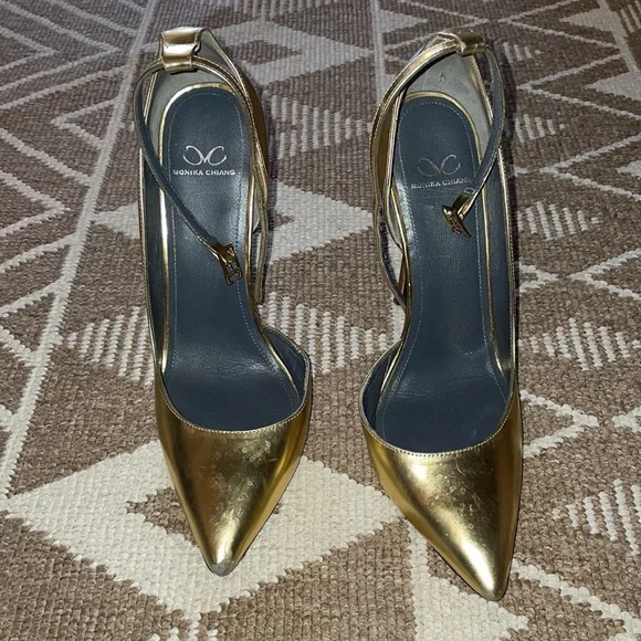 Monika Chiang Gold Heels - Picture 2 of 4